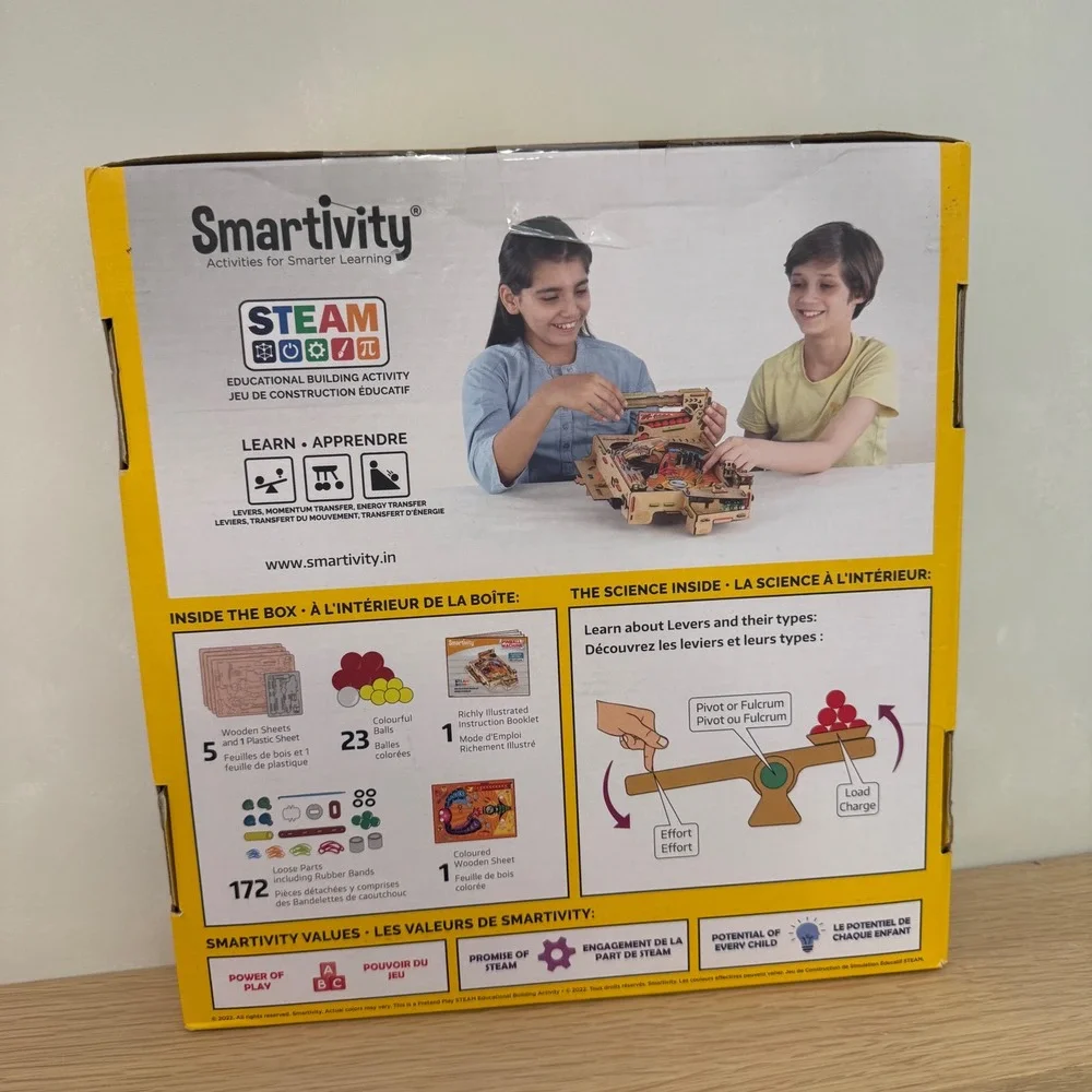 Smartivity DIY Pinball Machine STEAM Educational Building Kit Wooden Toy Ages 8+